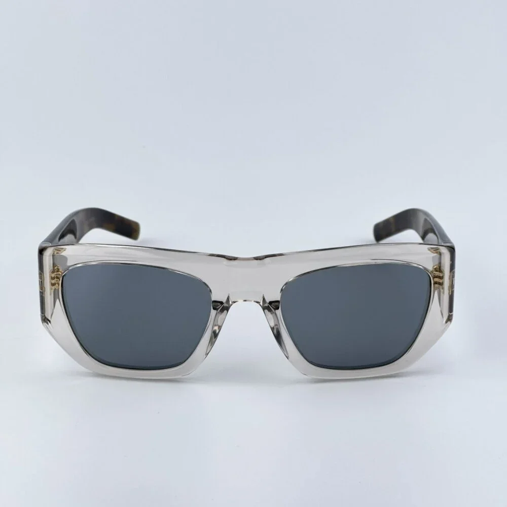 Saint Laurent SL740 003 BRAND NEW Sunglasses Beige Havana Silver Square …